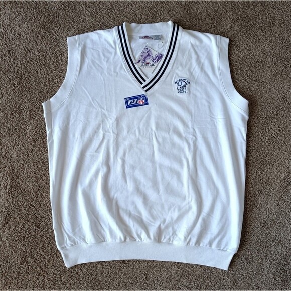 Vintage Antigua Indianapolis Colts Sweater Men's XXL White Sleeveless NWT - Picture 1 of 8